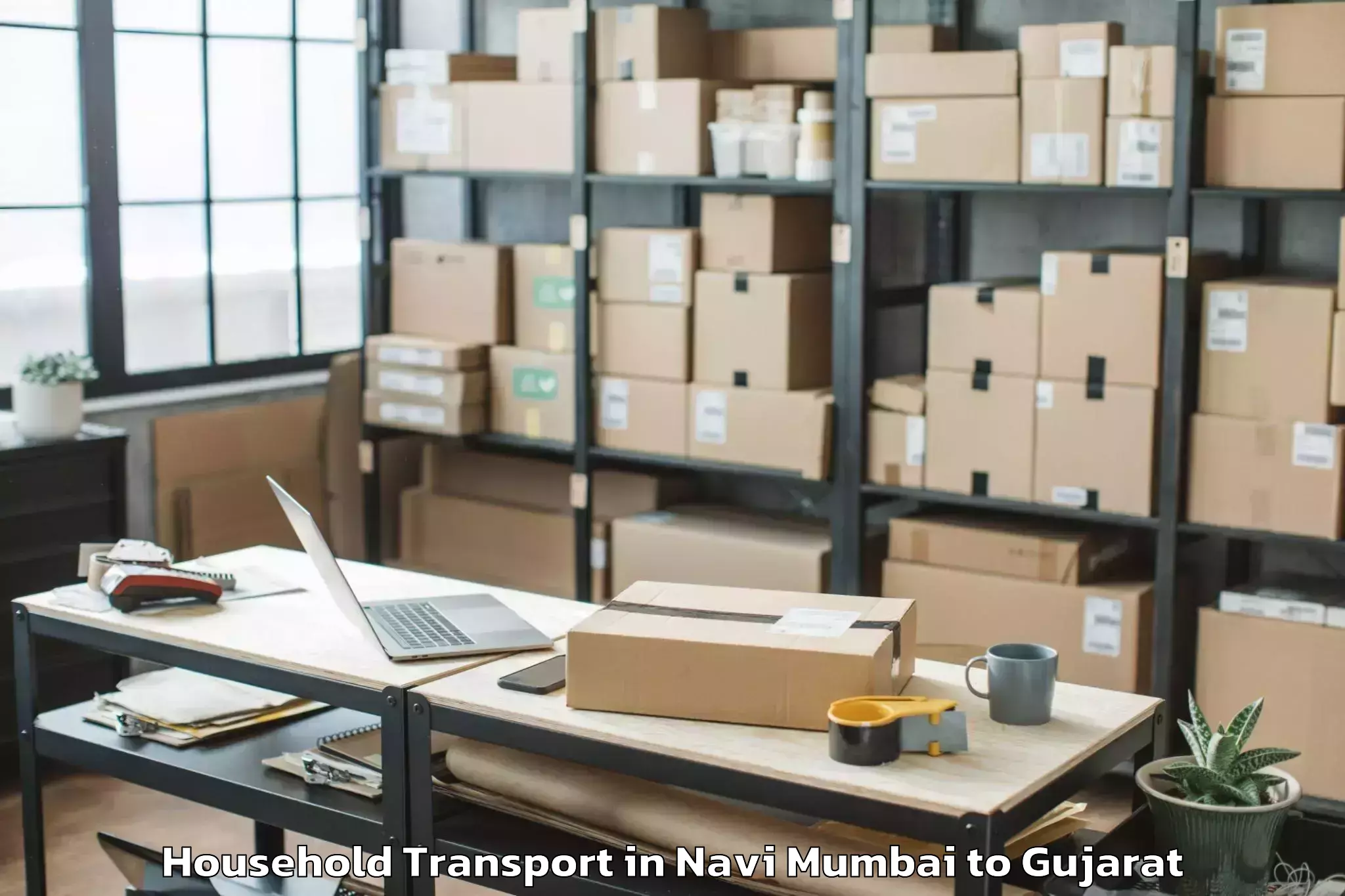 Professional Navi Mumbai to Jodiya Bandar Household Transport